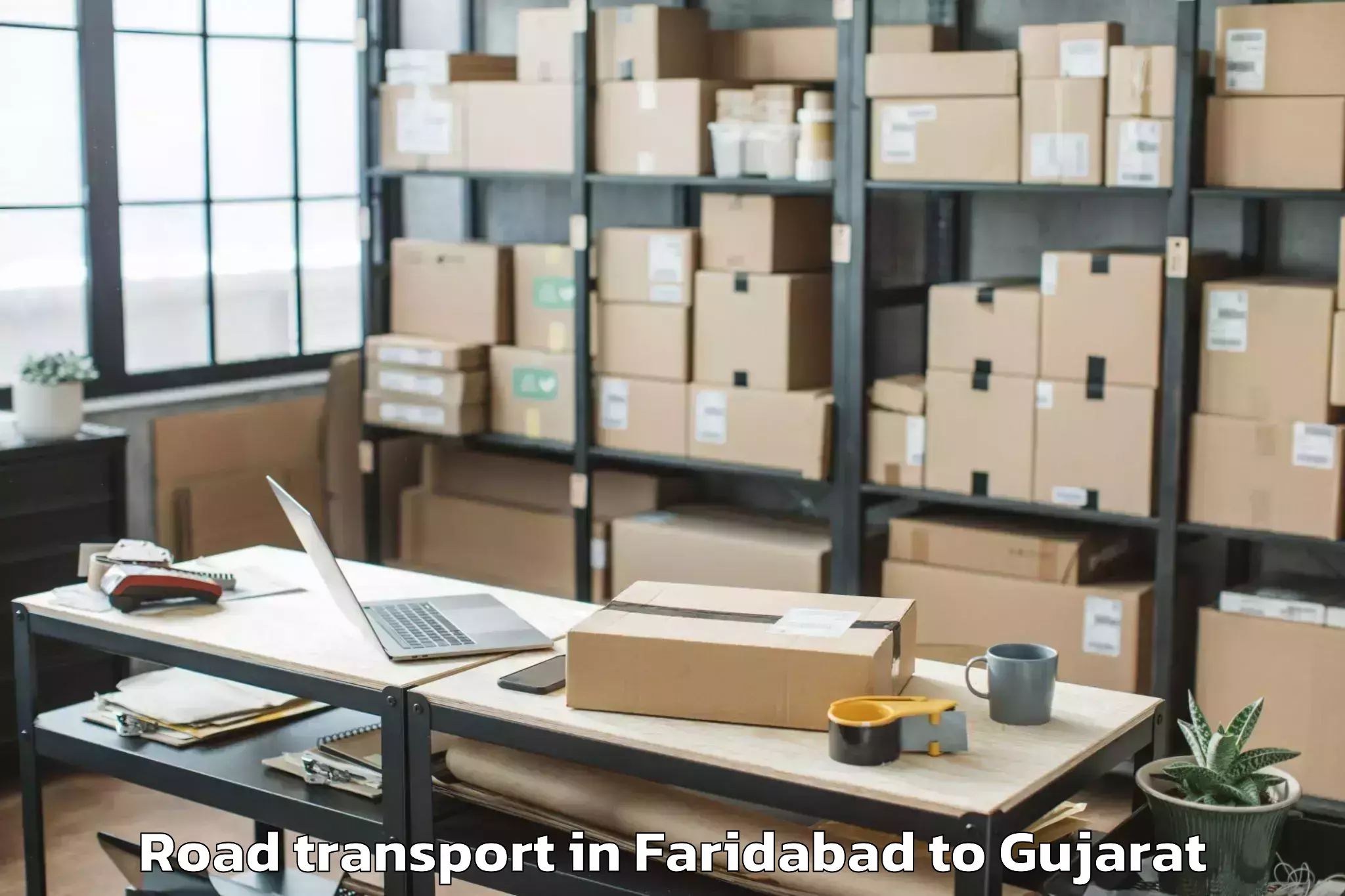 Trusted Faridabad to Sardarkrushinagar Dantiwada Ag Road Transport